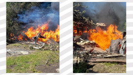 Сотрудники охотнадзора Липецкой области спасли пожилую женщину от пожара