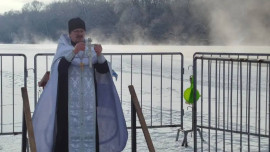 В Ельце состоялось освящение реки Быстрая Сосна в канун Крещения Господня