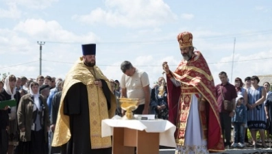 В Добринском районе освятили закладной камень для будущего храма