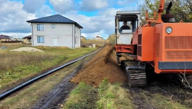 В селах Кулешевка и Косыревка Липецкого района строят новые коммунальные сети