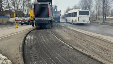 В Липецке на Воронежском шоссе начались дорожные работы