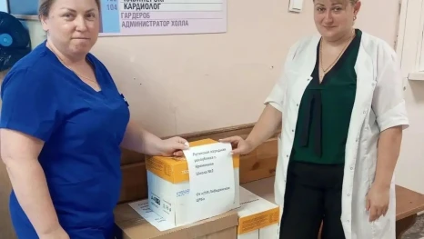 Медики Лебедянской ЦРБ собрали гуманитарную помощь для школы в ЛНР