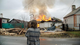 В Задонске сгорел жилой дом 