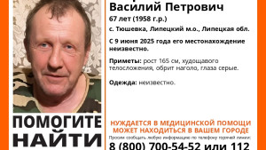 Василия Егорова ищут в Липецкой области