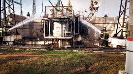 В Липецкой области потушили пожар на тяговой подстанции 