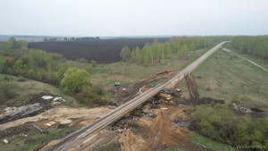 В Липецкой области строят мост на трассе Доброе–Лебедянь