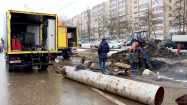 Последствия порыва трубы в Липецке устраняли больше половины суток