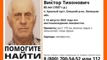 В Елецком районе пропал 85-летний Виктор Хорошилов