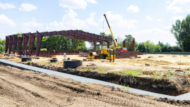 В городе Лебедяни Липецкой области строится ледовая арена