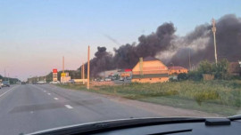 В Липецком районе загорелся склад 