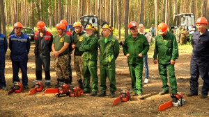 В Добровском районе прошёл конкурс на лучшего вальщика леса