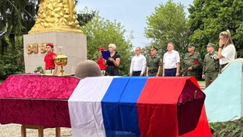 Неизвестный солдат перезахоронен в Тербунском районе