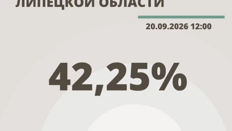 Явка на выборах в Липецкой области к 12:00 составила 42,25%