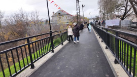 В районе Сокол в Липецке появился новый безопасный пешеходный мост