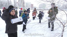 Липецкие школьники накормили птиц