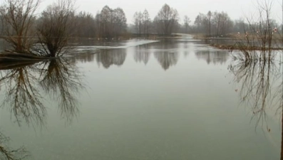 Под воду ушла переправа в Воловском районе