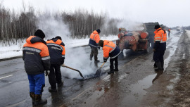 В Липецкой области продолжается аварийный ремонт дорожной сети