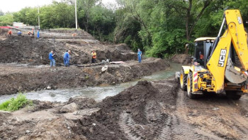 В селе Боринское Липецкой области строят новый мост