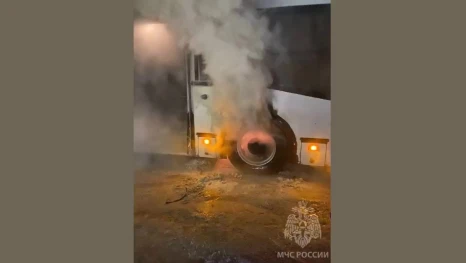 В Ельце загорелся автобус