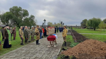 В Липецкой области перезахоронили останки 4-х красноармейцев