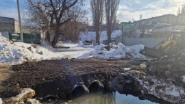 Под мостом через Студёный ручей в Липецке заменили трубы в преддверии паводка