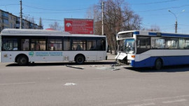 В Липецке столкнулись два автобуса