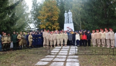 В Тербунском районе сегодня перезахоронили погибших в годы войны солдат